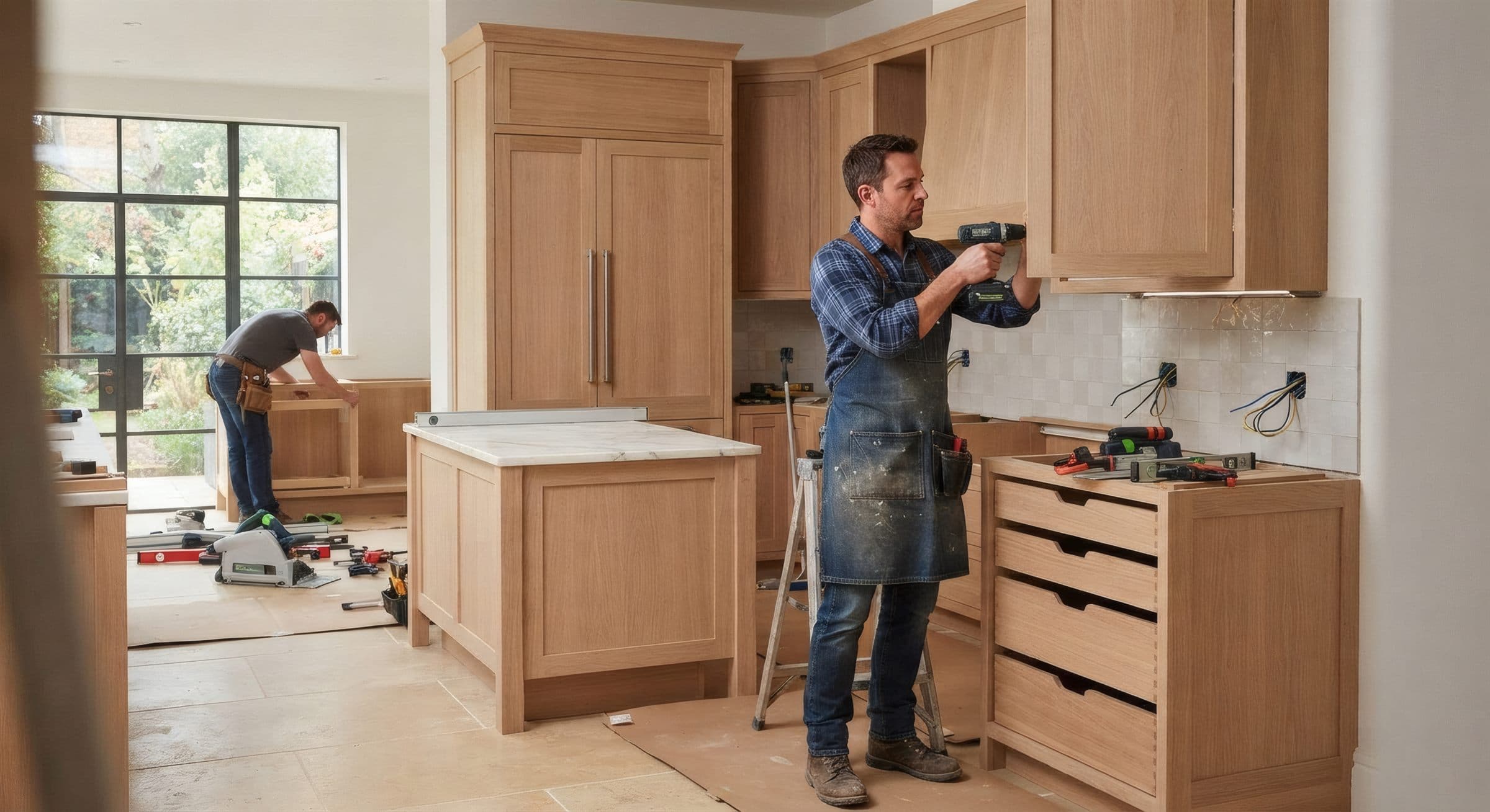 Kuchnia na wymiar - usługa pokazana na stronie Pracownia Słojów dla branży stolarz w Wrocław. Projekt, dobór frontów, układ funkcjonalny i montaż zabudowy dopasowanej do konkretnego wnętrza.